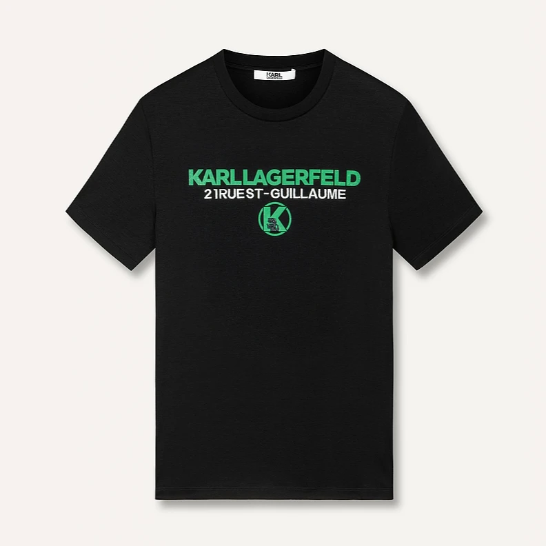 【臻享男装】KARL LAGERFELD卡尔拉格斐夏刺绣短袖T恤E42M1708