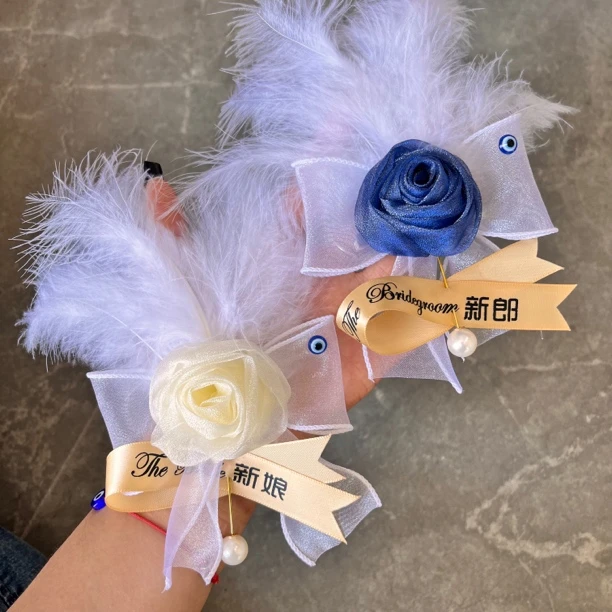 耳环姑娘手工胸花