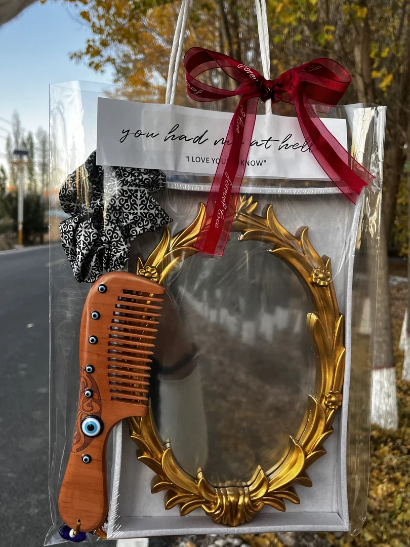 镜子蓝眼睛梳子民族风皮筋伴手礼送伴娘团送礼