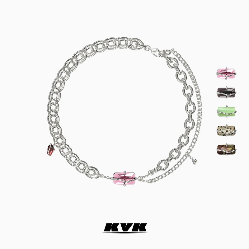 KVK 铜合金项链  【张艺兴同款】 THE BLOSSOM  桃花系列元素项链轻