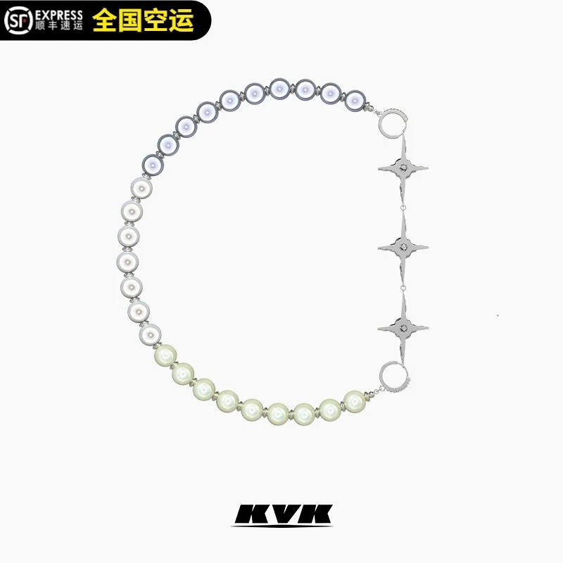铜合金项链 KVK CLOUD 云系列十字闪光拼接项链气质明星同款轻奢