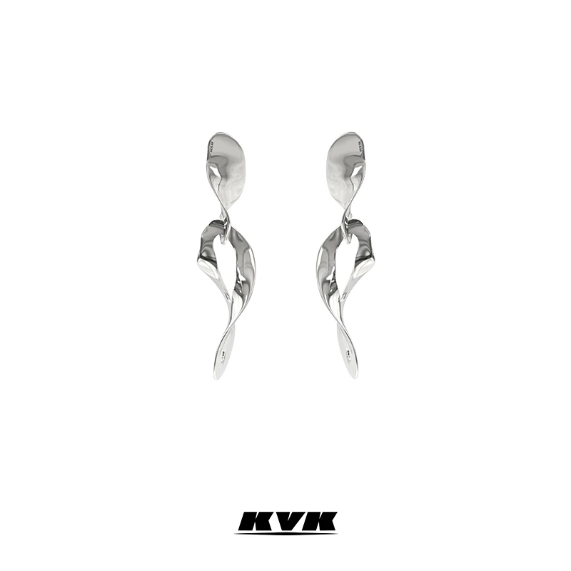 KVK 铜合金耳饰 CHAOS 混沌之序系列扭片耳钉