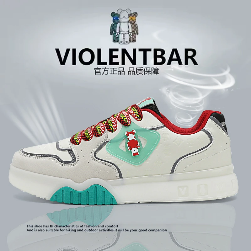 VIOLENTBEAR/暴力熊男鞋经典潮流情侣百搭低帮休闲板鞋807