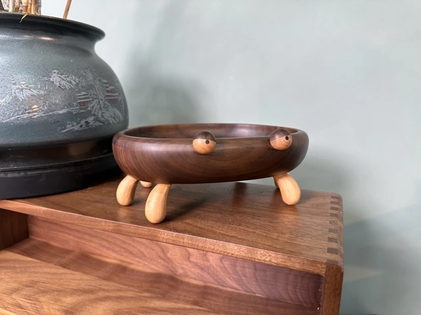 蟹盒 黑胡桃点心面包零食盒纯手工大号