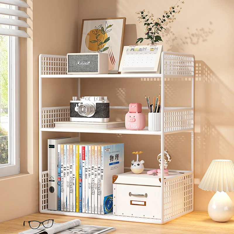 点砚桌面置物架学生书桌收纳盒三层桌上学习桌文具小型书柜杂物写