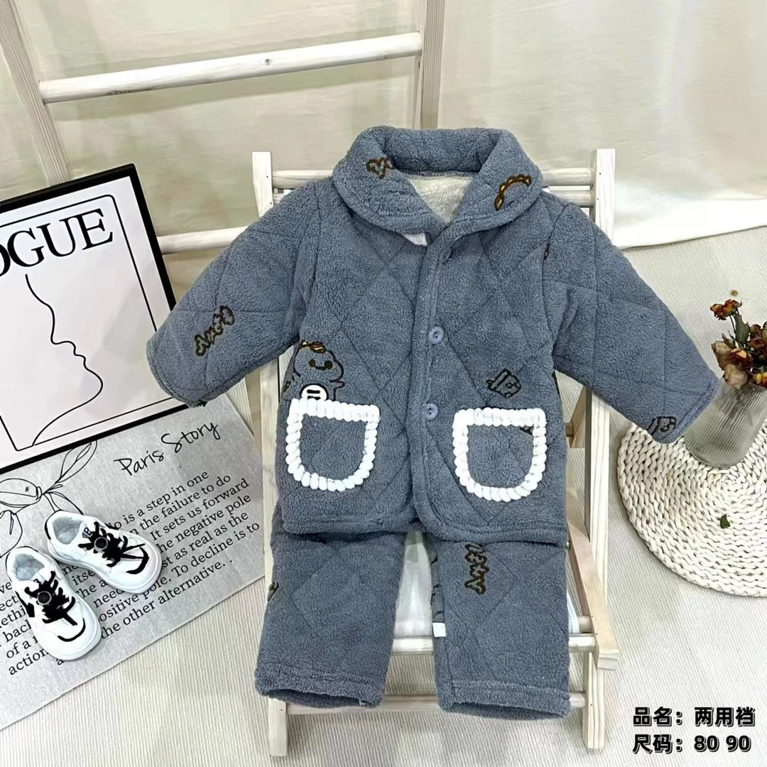 加绒睡衣套装 （按颜色发花型随机）