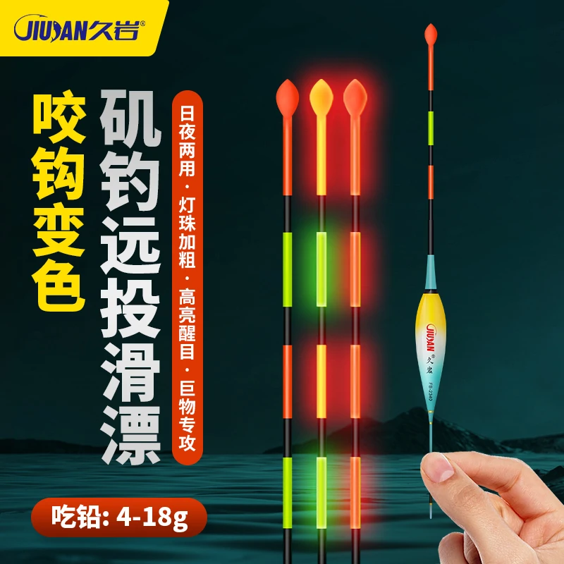 久岩路亚滑漂电子漂矶钓远投大物夜光漂加粗醒目路滑专用浮漂鱼漂