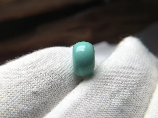 原矿绿松石面包圈平案扣秦古料微脱水氧化白盘玩无介意勿拍