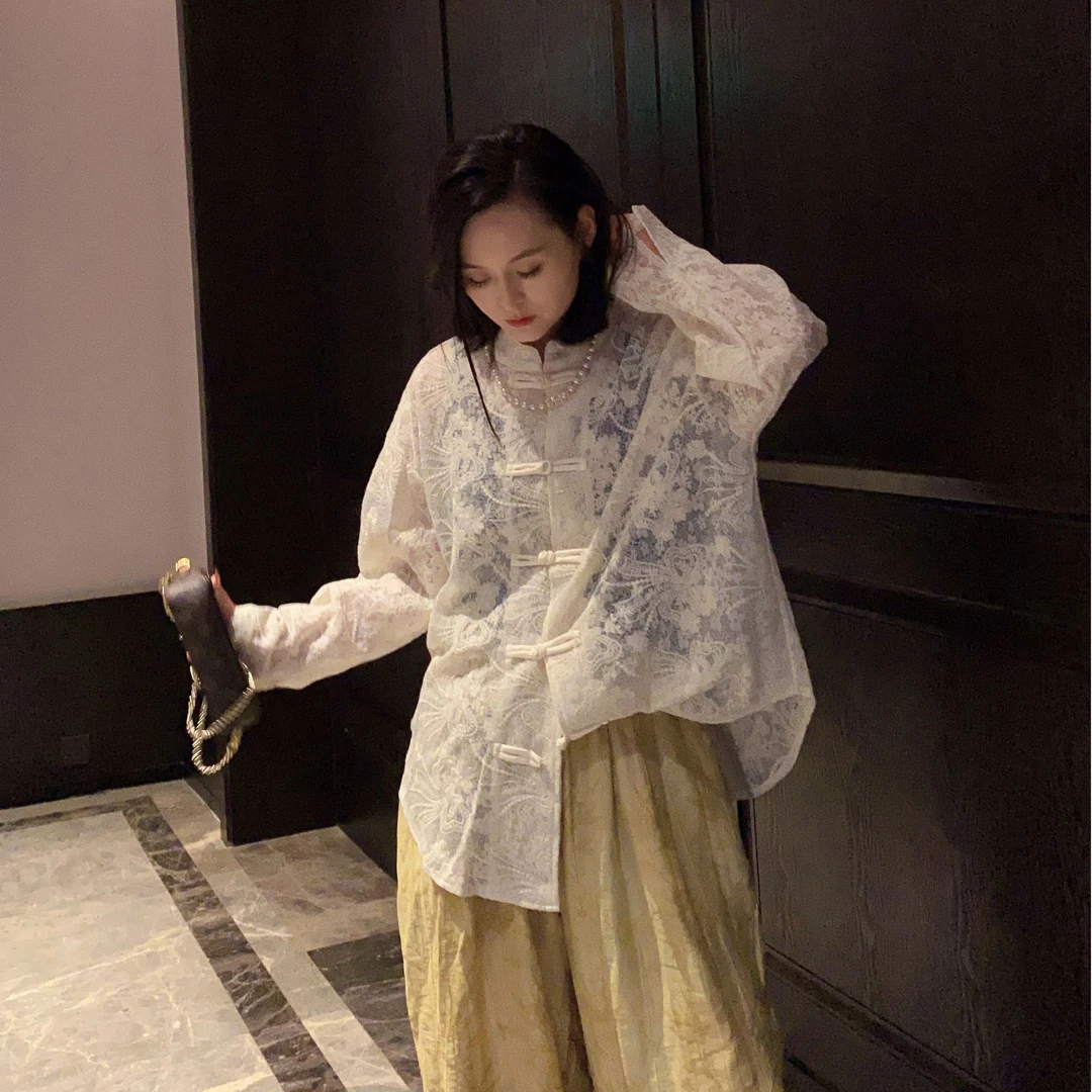 《楼兰公主》原创设计新款初秋长袖衬衫中国风衬衣新中式衬衫