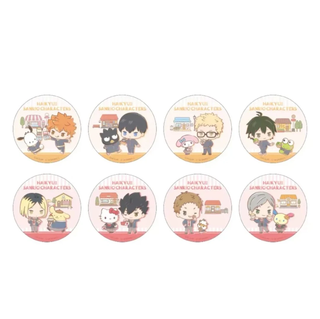 排球少年 三丽鸥联名 二弹吧唧随机闪徽章 盲盒代拆