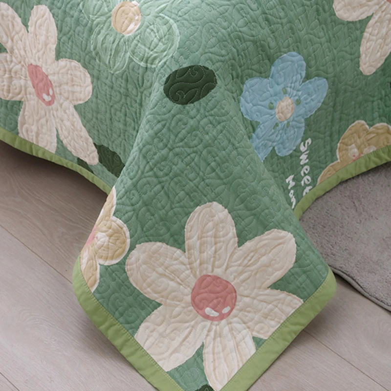 纯棉床盖单件四季通用2023新款全棉榻榻米床铺盖夹棉床单炕单夏季