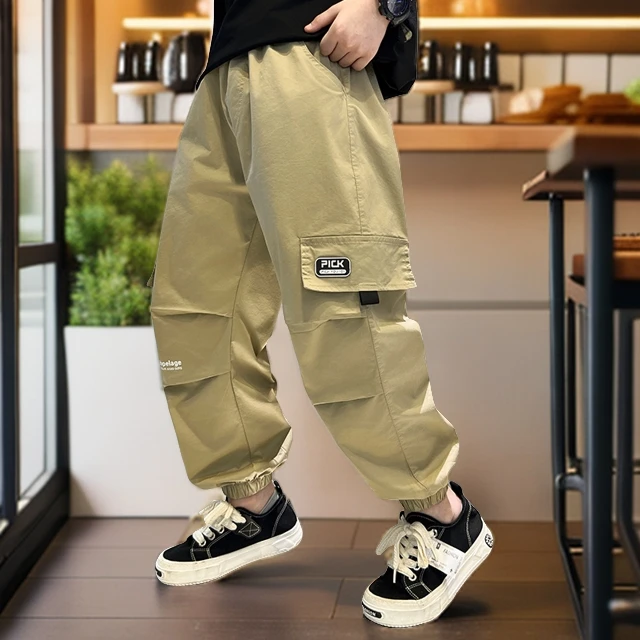 KZ2422 儿童夏装新款工装裤洋气夏季薄款宽松中大童男童裤运动