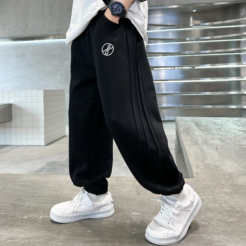 KZ2359 男童春秋休闲运动裤子卫裤中大童长裤洋气春秋款宽松裤子