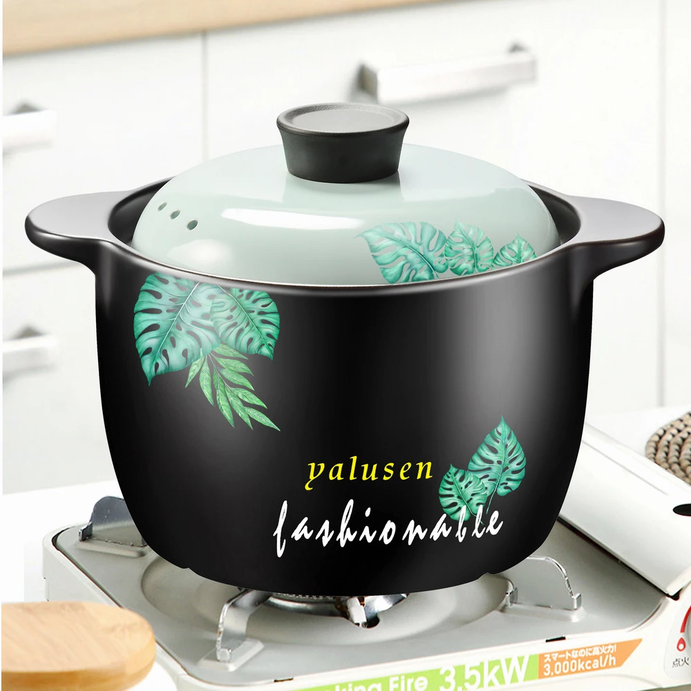 雅路森耐热陶瓷砂锅煮粥煲汤炖菜焖煲汤锅炖锅家用明火燃气大容量