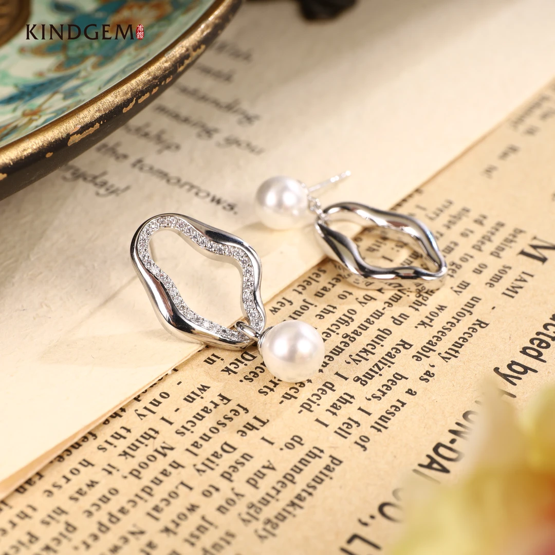 铜合金仿珍珠耳饰 AF86XKKC-28511时尚小众优雅个性耳环耳饰