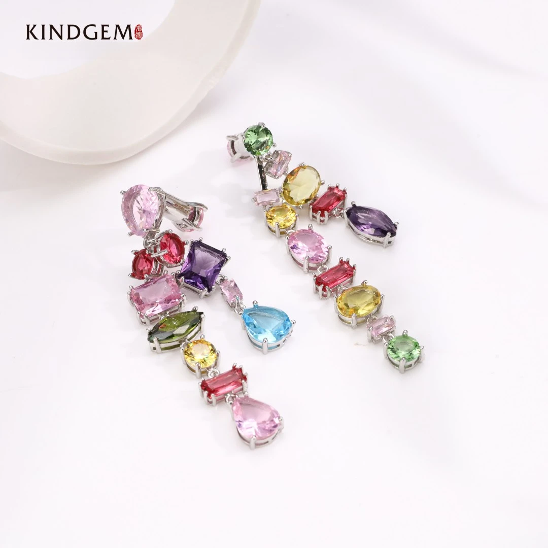 铜合金合成锆石耳饰 CM52XAJC-21766简约百搭高级感新款精致耳环