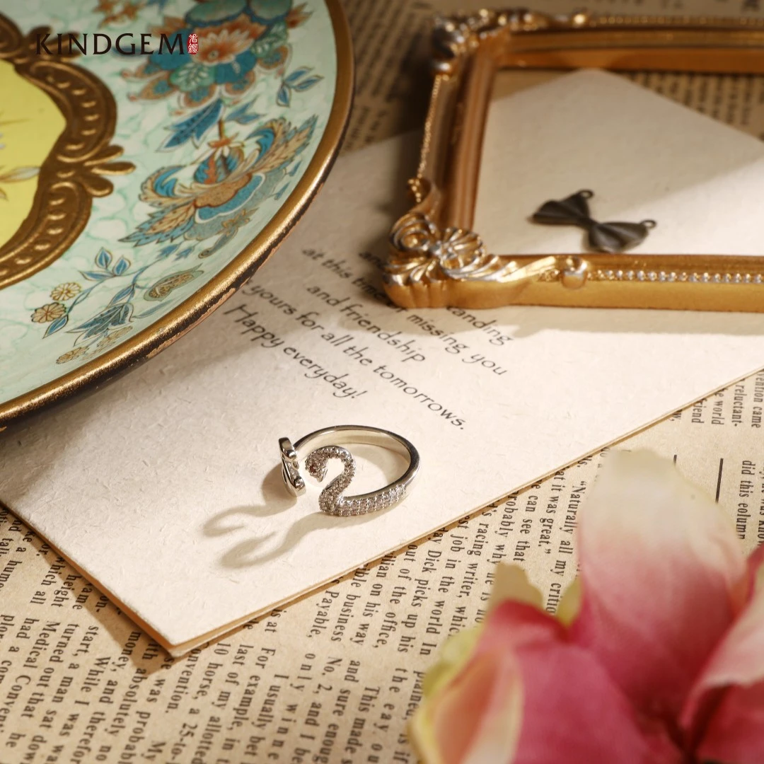 铜合金合成锆石戒指 AV140XIPC-28135轻奢时尚百搭精致个性女戒指