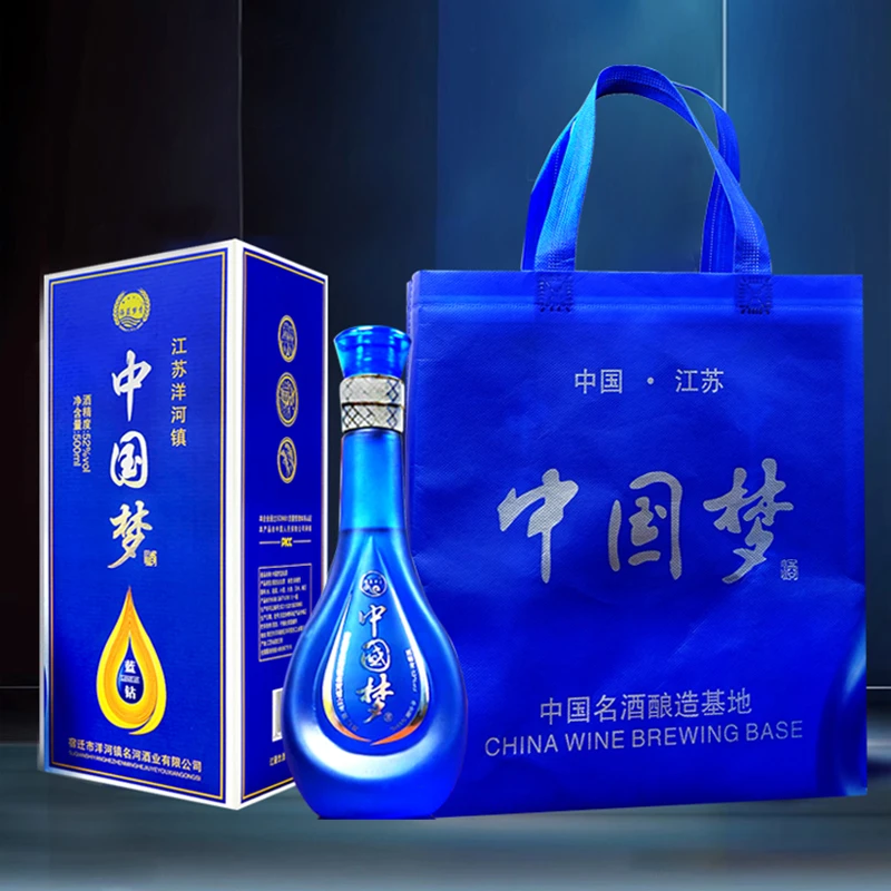 海蓝梦香中国梦白酒52度500ML*6瓶送礼品袋送礼金标品质52度500