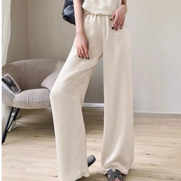 2388款常熟新中式垂感高腰显瘦垂感新中式复古时尚网红休闲裤