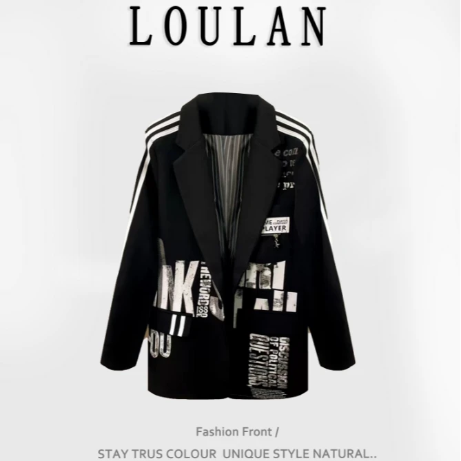 【轻奢巴黎】W24002轻奢定制手绘设计感四季可穿oversize西服外套