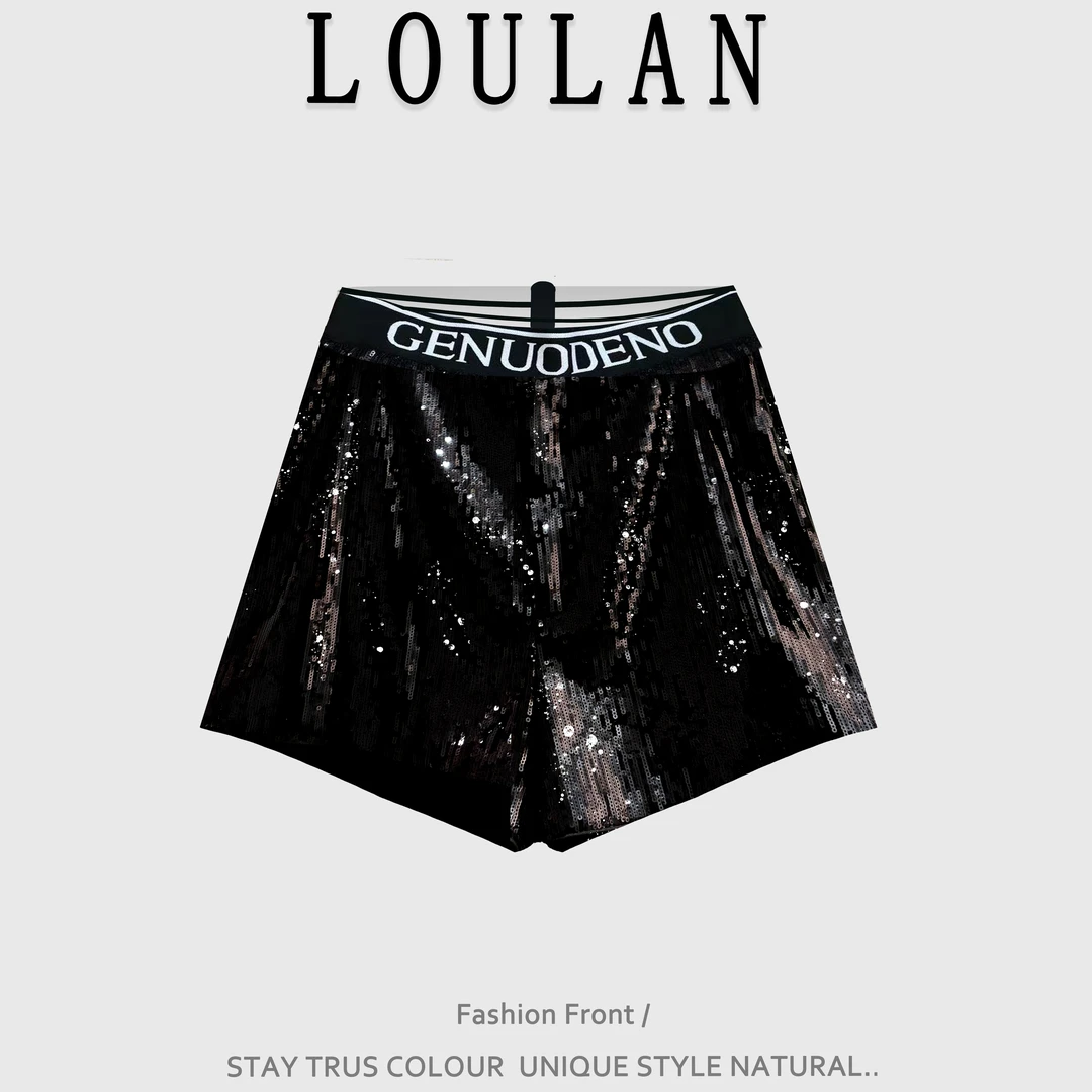 【夜魅琉璃】S24935时尚冰晶高端短裤