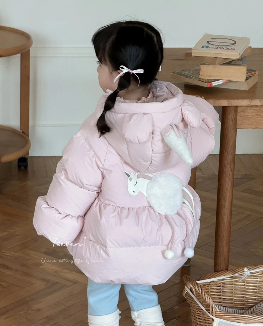 【7-Seven】正版.独角兽羽绒服中长款8179