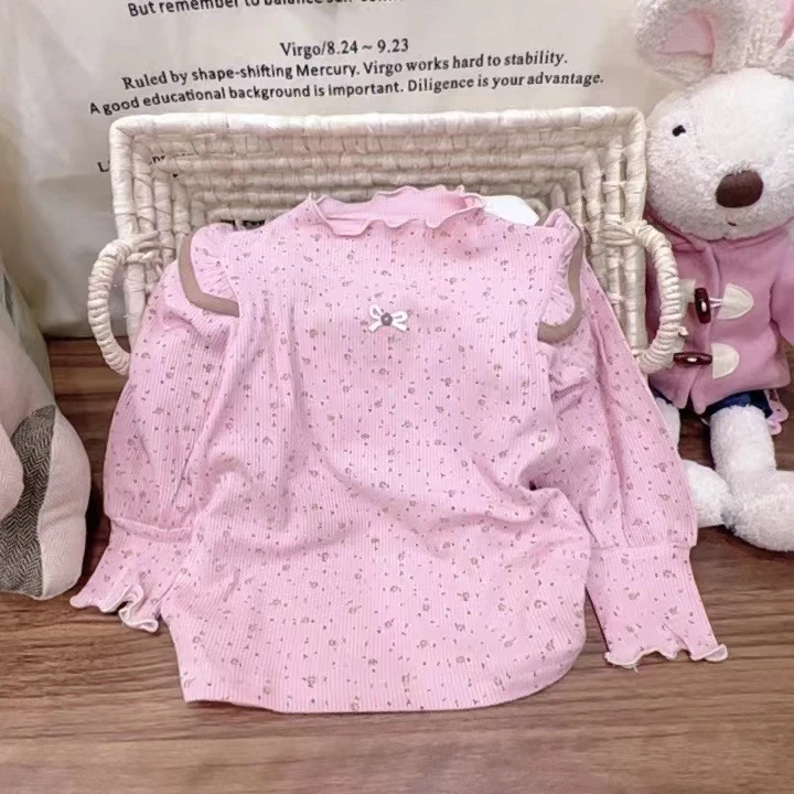 【Bao Bao】秋款纯棉柔软透气长袖T恤打底衫8913