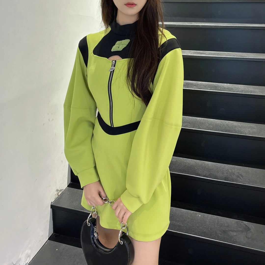 ZINGME拼接连衣裙