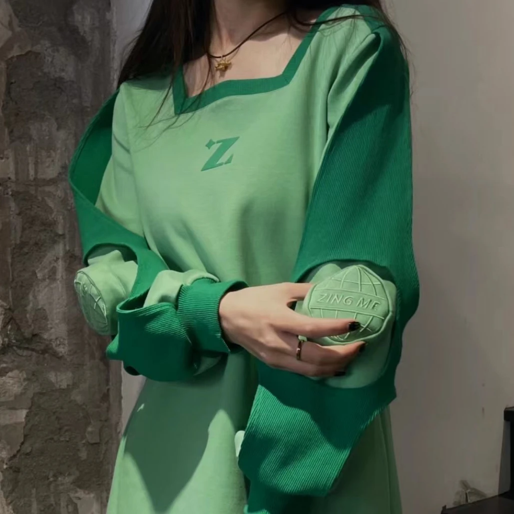 Zingme 拼色设计感连衣裙