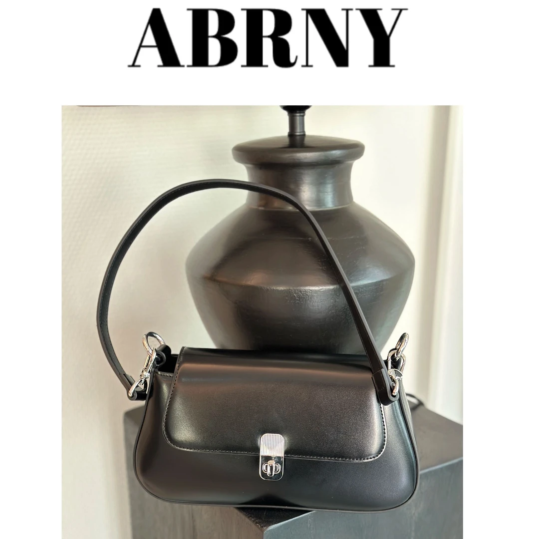 ABRNY【椭圆包】真皮休闲百搭欧美简约时尚小众通勤单肩包160