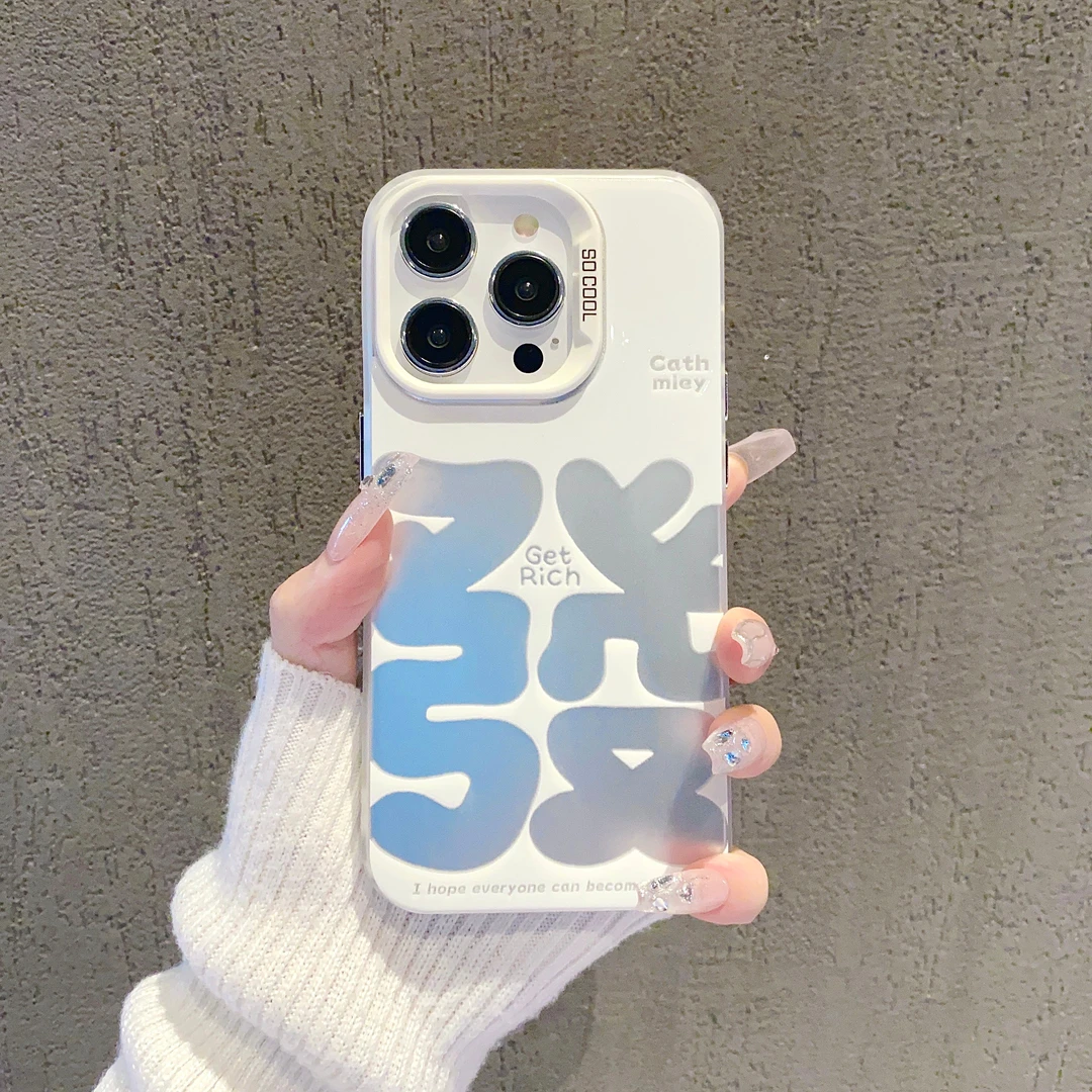 白色大發苹果iPhone15pro手机壳高颜值11个性12创意13简约14防摔8