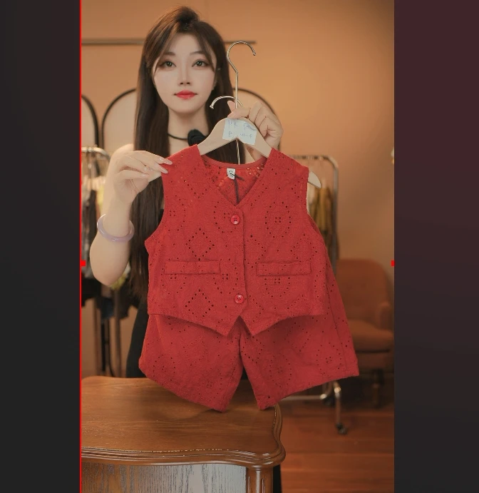 原创2025夏季新款儿童休闲洋气百搭运动套装19007