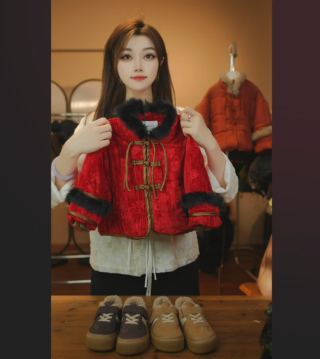 【花开富贵】原创设计2026冬季新款儿童复古新年服唐装汉服35537