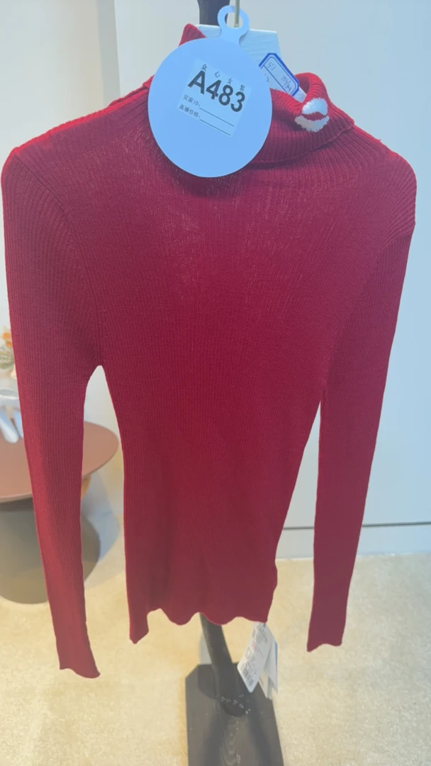 （483）众心服饰-非主图款女装-以主播展示介绍为主-拼色连帽