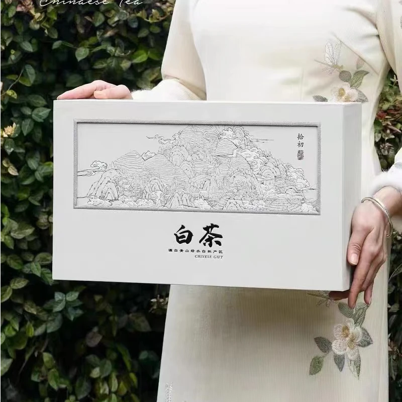 【拾初白茶】老白茶中秋送礼老白茶正宗寿眉白茶陶瓷礼盒装