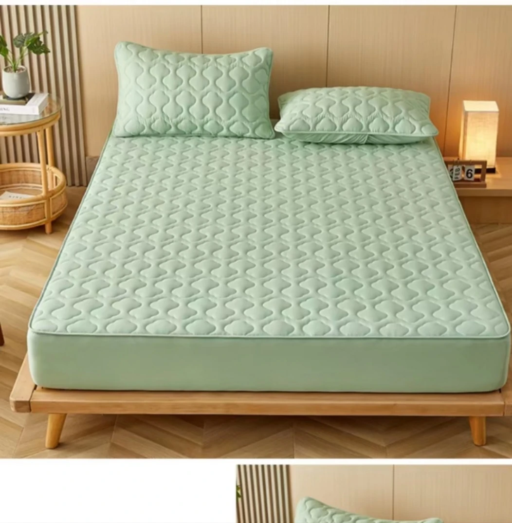 原棉大豆纤维床笠单件床罩夹棉席梦思保护套加厚防滑床垫套可拆卸