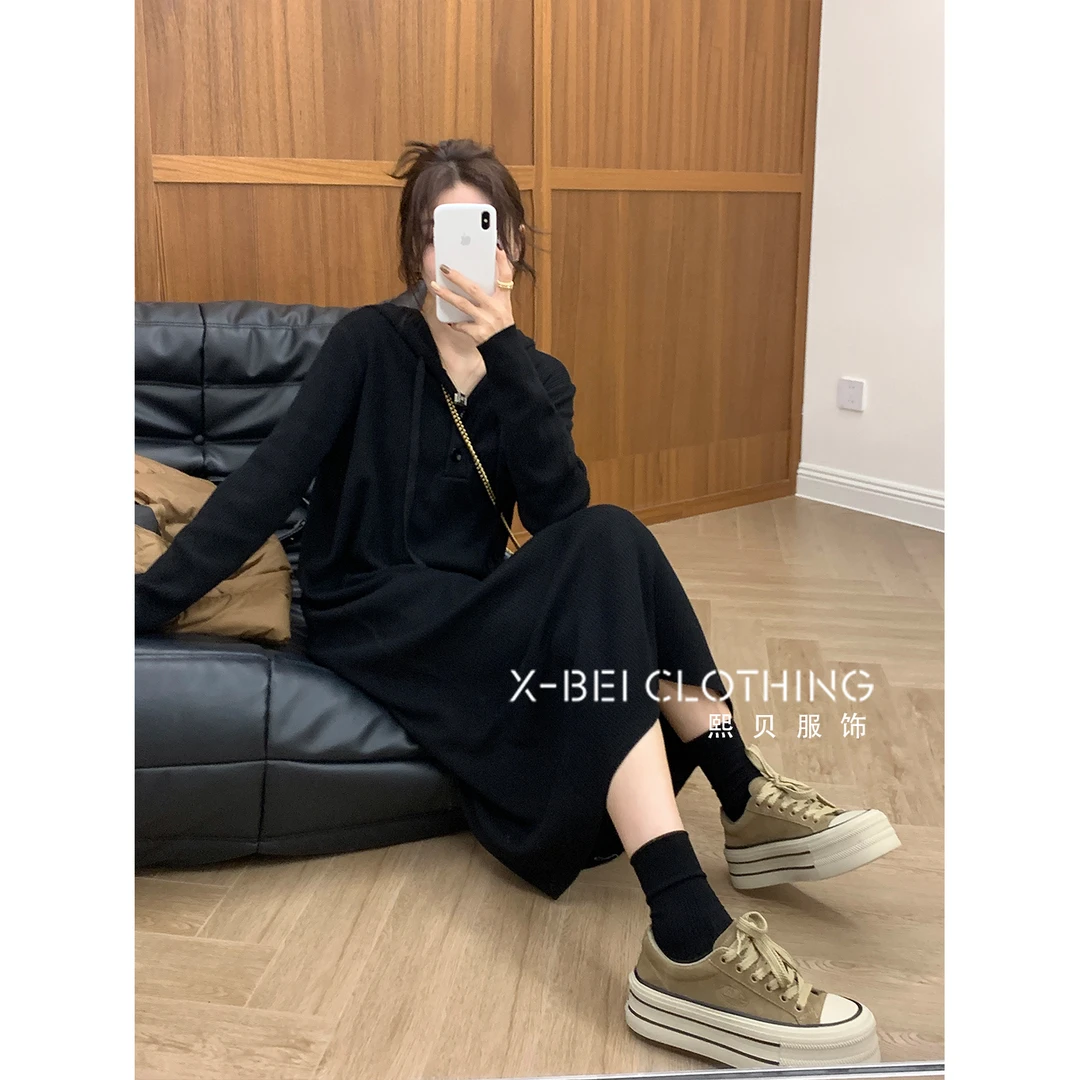 熙贝服饰 S5132「夜幕流星」2023新款高级感显瘦百搭针织连衣裙