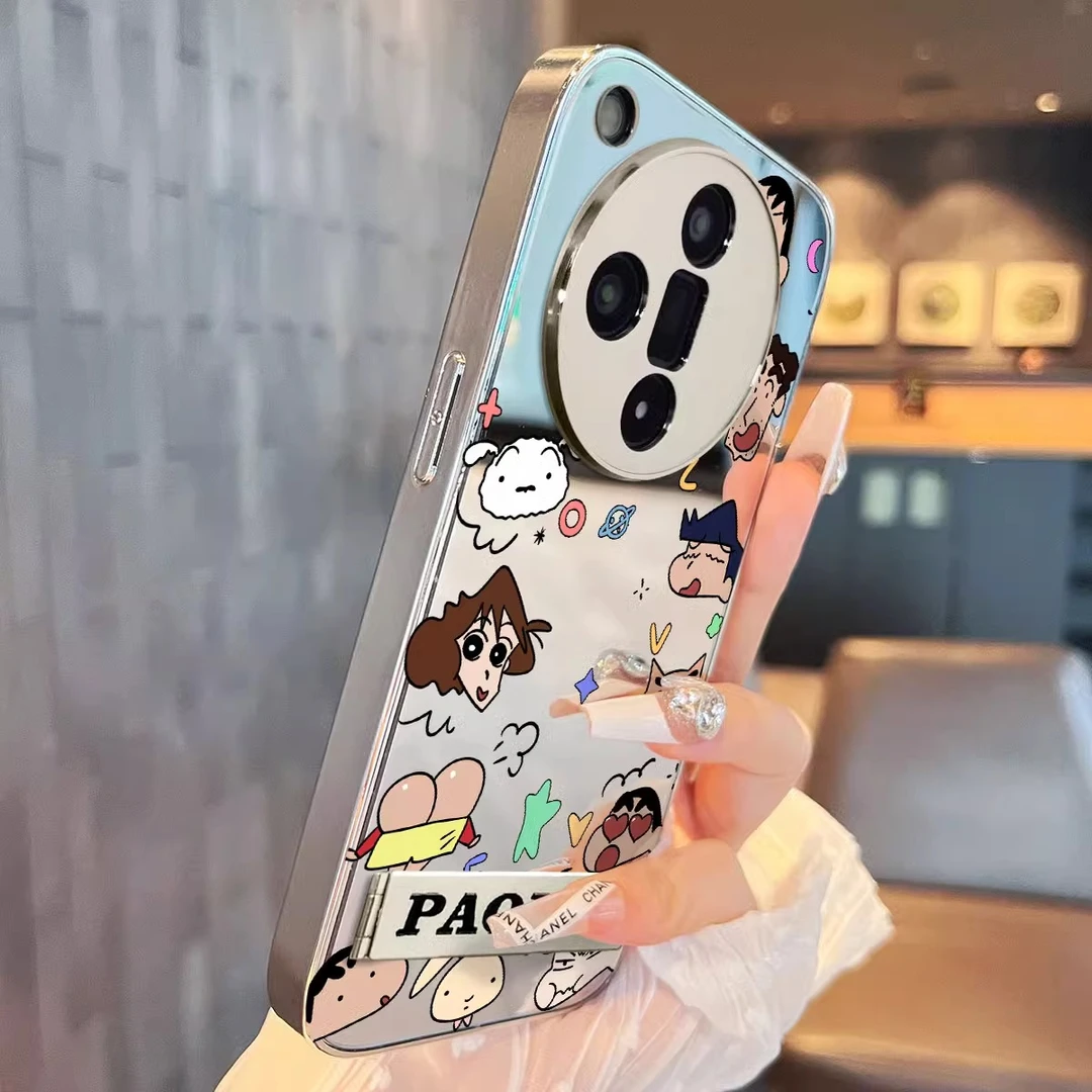 全包摄像头适用于oppofindx8手机壳新款小新家人们电镀镜面findx6