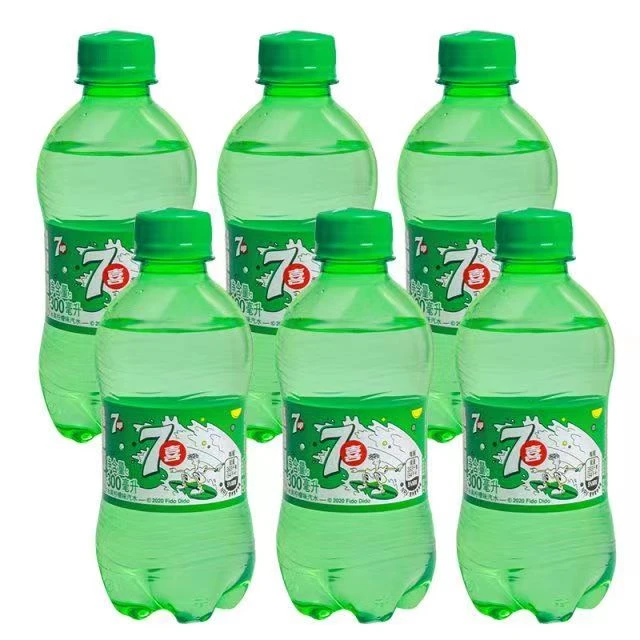 七喜柠檬味汽水300ML*6瓶果味饮料迷你小瓶可乐整箱小扬哥力荐