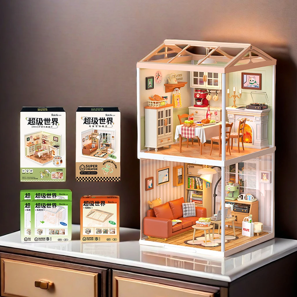 rolife/若来【轻松拥有2层小楼】超级世界diy小屋家居商店创意礼物