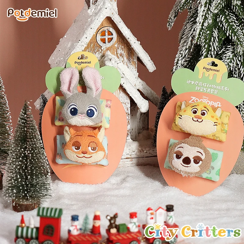 potdemiel迪士尼正版疯狂动物系列朱迪尼克甜蜜发夹套装