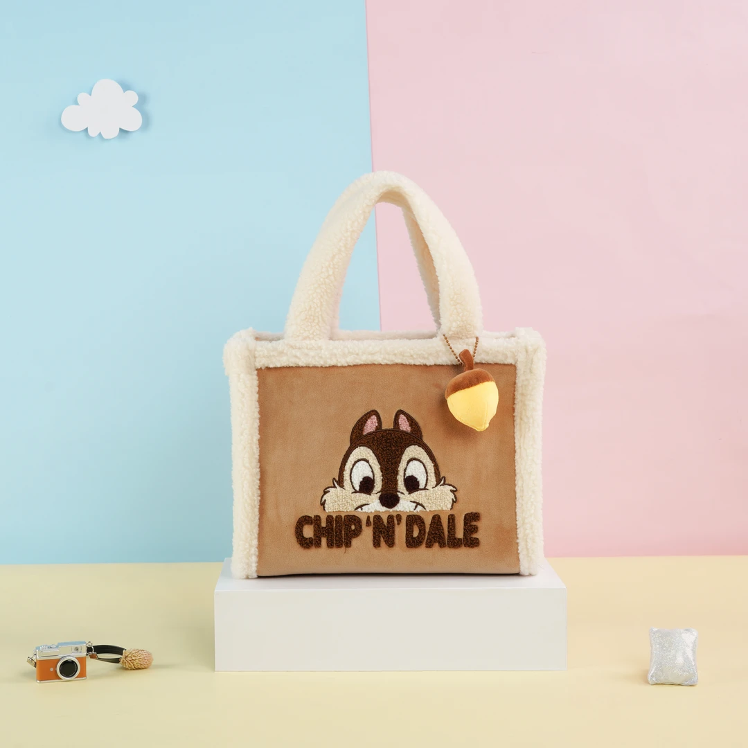 蜂蜜罐迪士尼奇奇草莓熊暗恋手提包女生小包暖冬超萌好物-QL