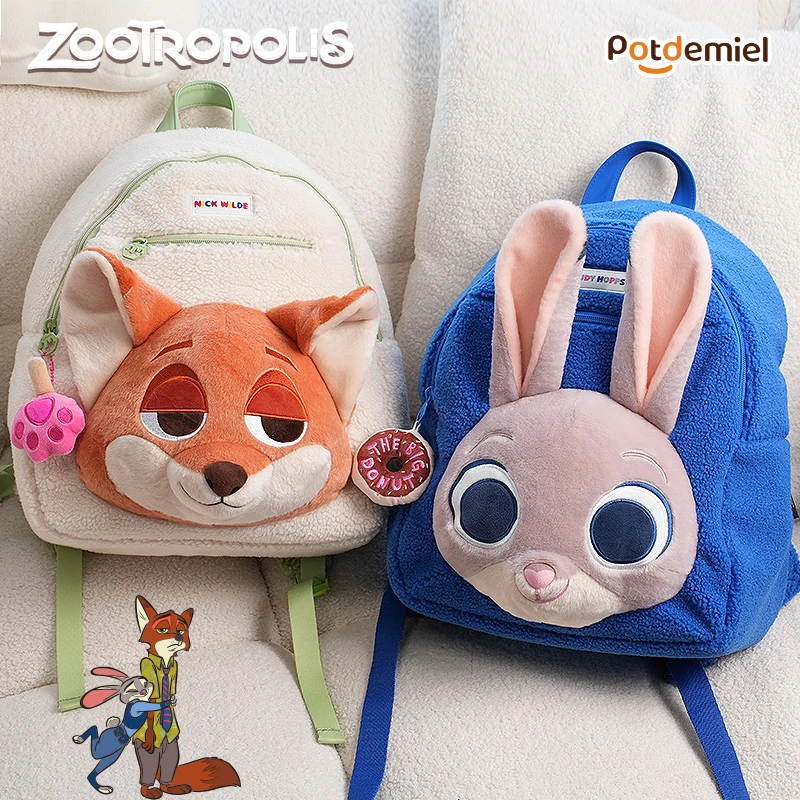 potdemiel迪士尼正版疯狂动物城系列朱迪尼克双肩包