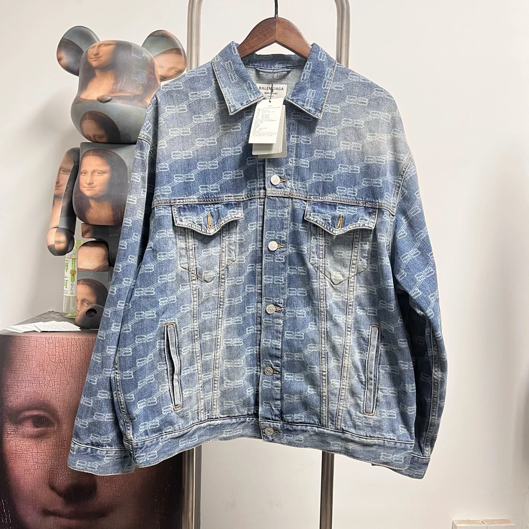 Balenciaga巴黎世家锁扣满印牛仔外套 I2008 尺码XS衣长69 胸围66