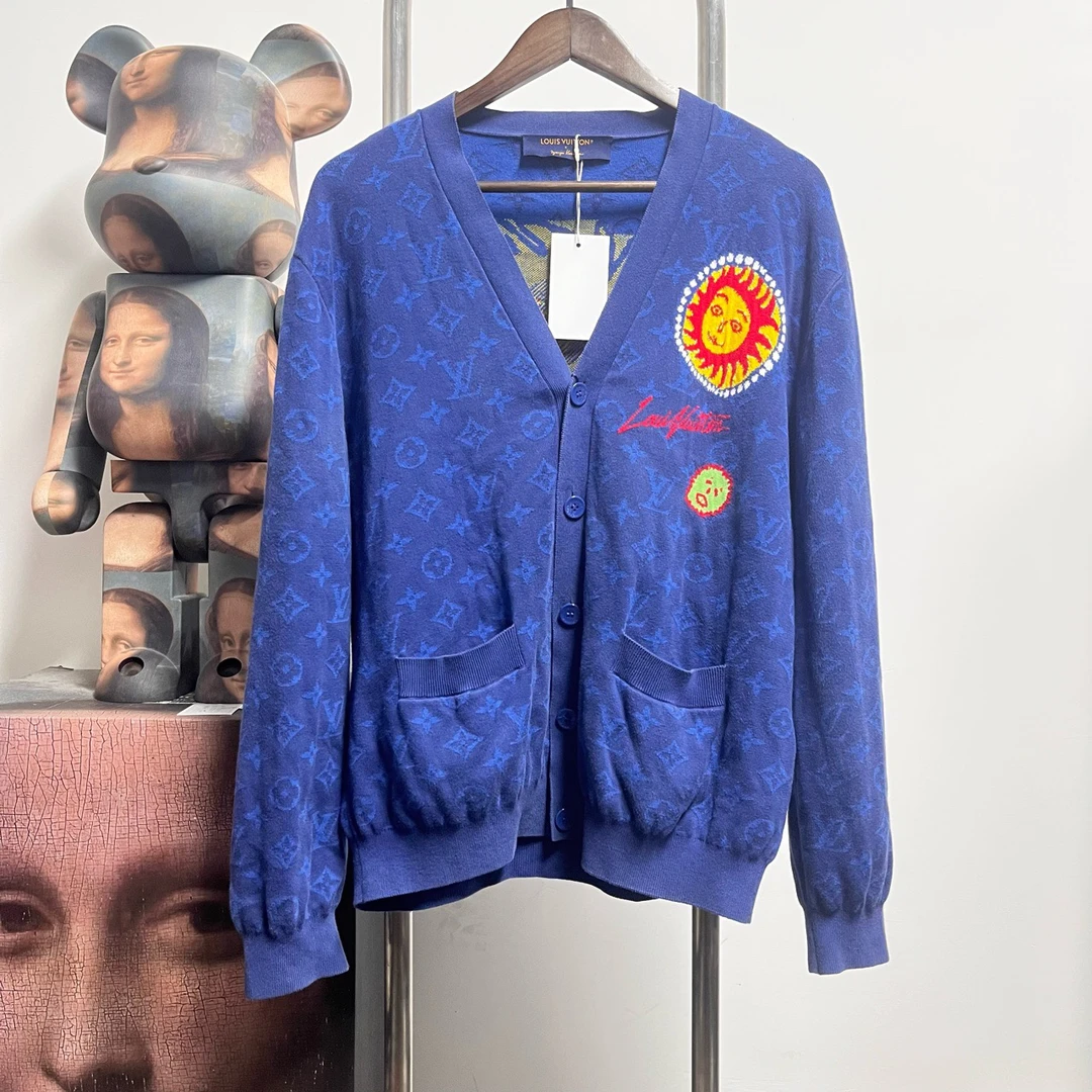 Louis Vuitton Lv满印草间弥生开衫 H1101 L码衣长63 胸围59 99新