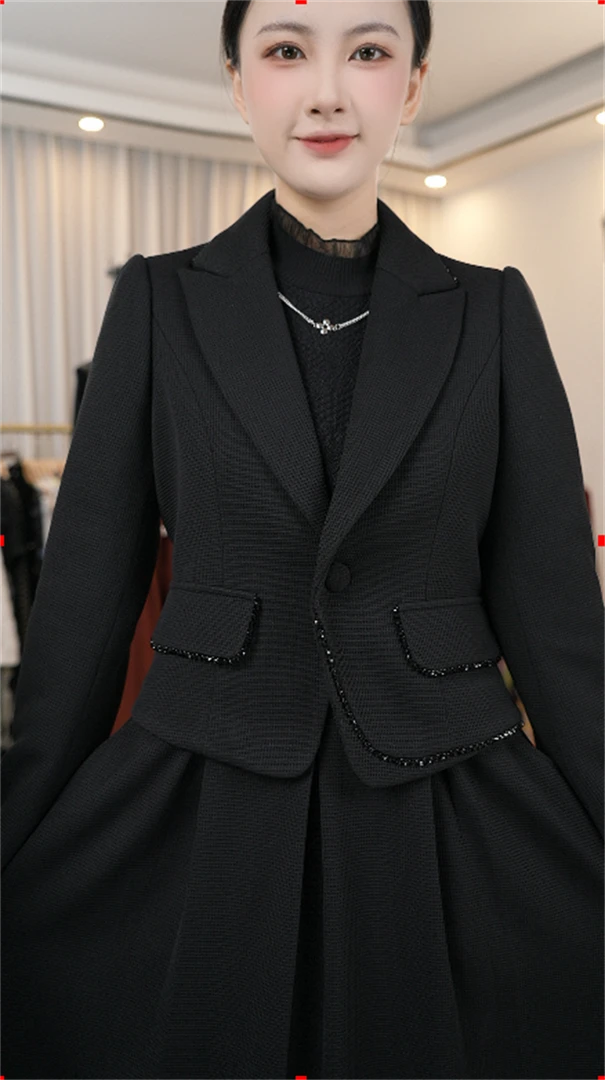 Z8093两件套连衣裙春秋新款时尚气质显瘦女装连衣裙