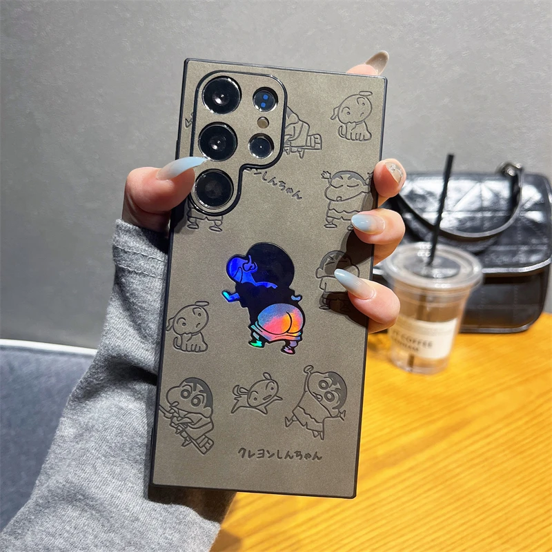 镭射小新三星s23ultra手机壳卡通动漫galaxys22uitra潮牌24皮质25