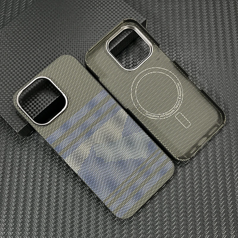 适用苹果16promax简约全包防摔个性男磨砂16pro凯夫拉超薄手机壳