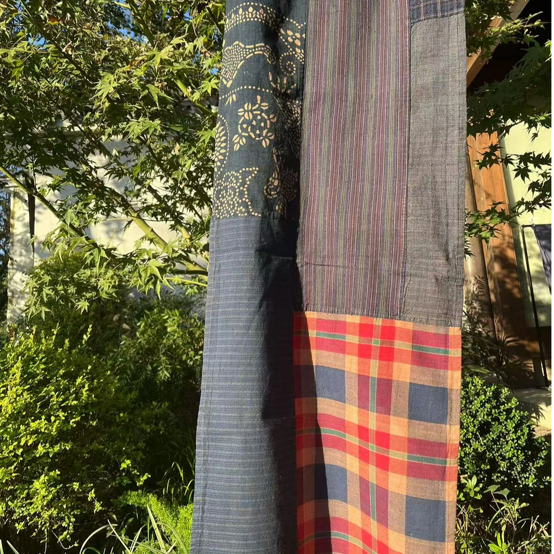 桑在云间   拼布土布围巾