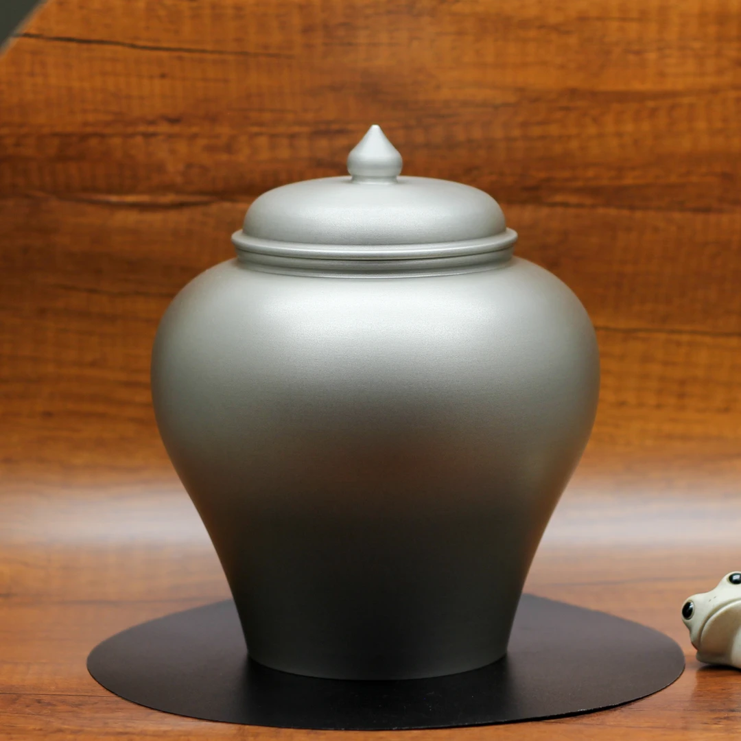 大号茶叶罐纯手工储茶罐大容量密封罐醒茶罐茶具将军罐装茶叶罐子